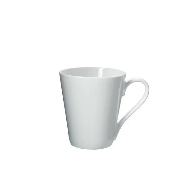 Taza o taza de cerámica blanca sobre fondo nuevo . — Foto de Stock