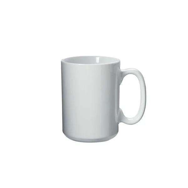 Taza o taza de cerámica blanca sobre fondo nuevo . — Foto de Stock