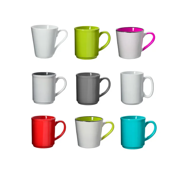 Cup or ceramic mug set on the background new. — Stock Photo, Image