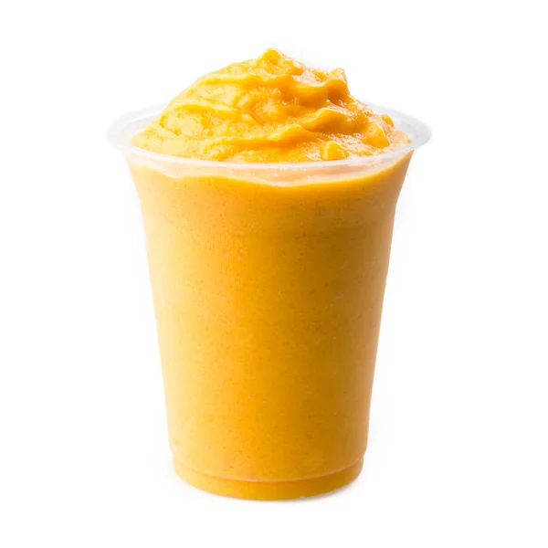 Joghurt oder Mango-Joghurt-Eis auf einem Hintergrund neu. Stockfoto