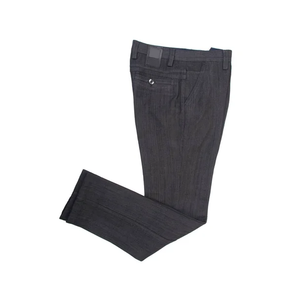 Jean eller blå jeans med koncept på vit bakgrund ny. — Stockfoto