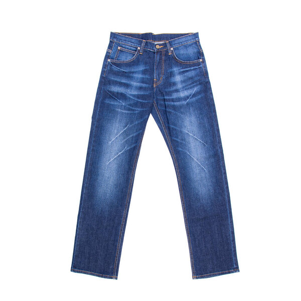 jean or blue jeans with concept on white background new.