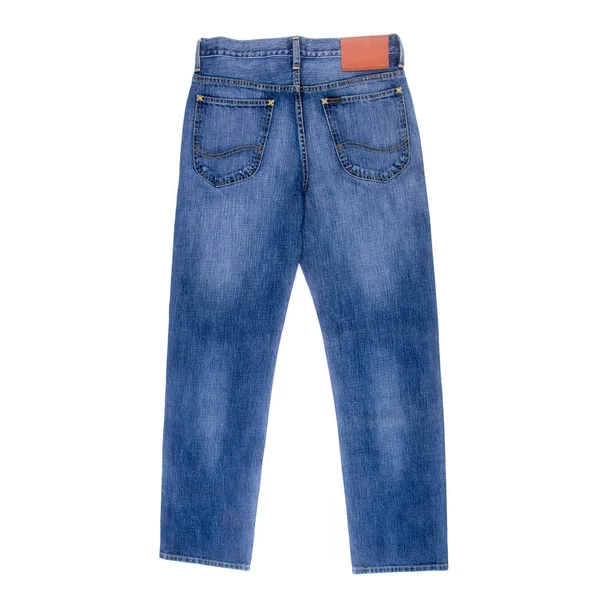 Jeans oder Blue Jeans mit Konzept auf weißem Hintergrund neu. — Stockfoto