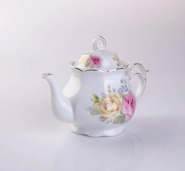 Tea pot or ceramic teapot on a background new. — Stock Photo, Image