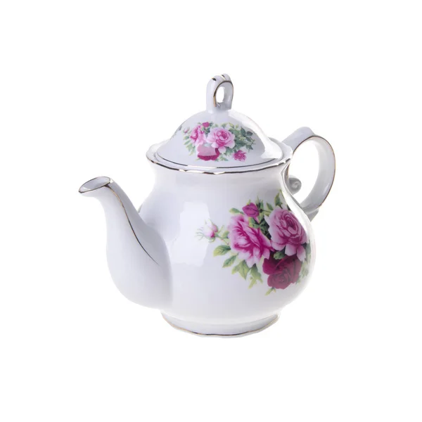Dzbanek do herbaty lub ceramiczny czajnik na tle nowy. — Zdjęcie stockowe