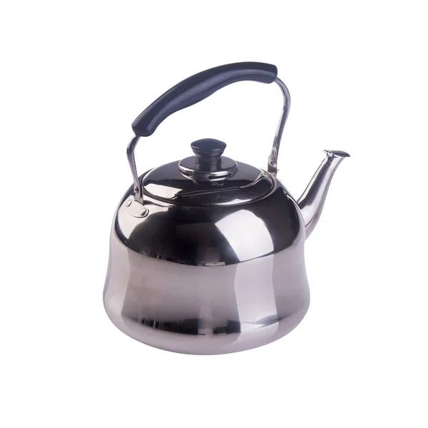 Kettle or stainless steel kettle on background new. — Stock Photo, Image