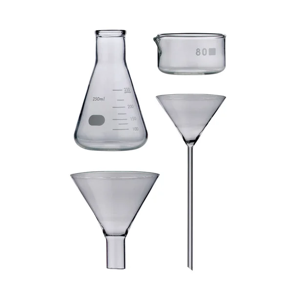 Lab. Laboratory glassware set on a background — Stock Photo, Image