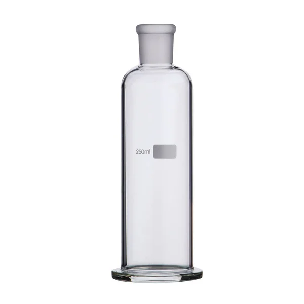 Laboratorio o frasco vacío aislado sobre un fondo blanco . — Foto de Stock