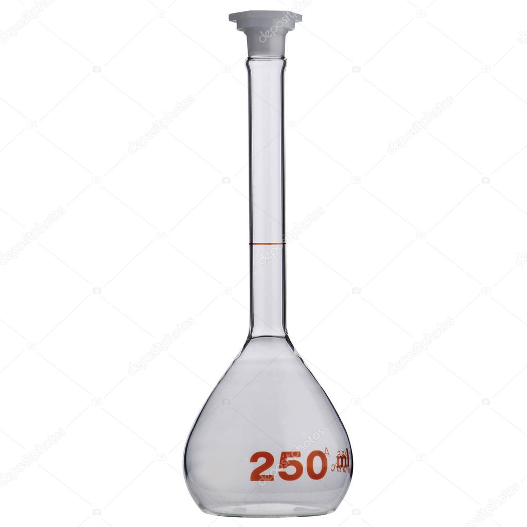 lab or Empty Flask isolated on a white background.
