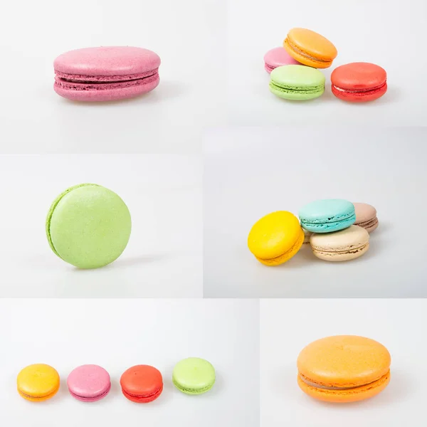 Macarons oder bunte Macarons auf einem Hintergrund. — Stockfoto