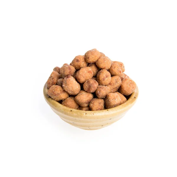 Nueces o cacahuetes con crujiente recubierto en un fondo nuevo . — Foto de Stock