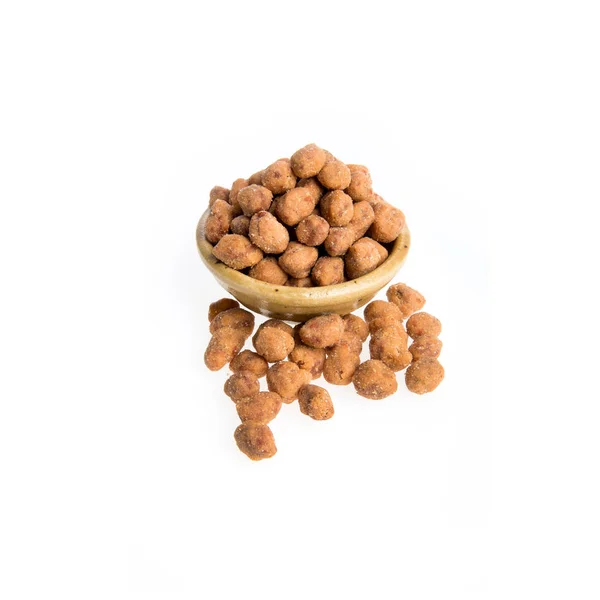 Nuts or Peanuts with Crispy Coated on a background new. — Stock Photo, Image