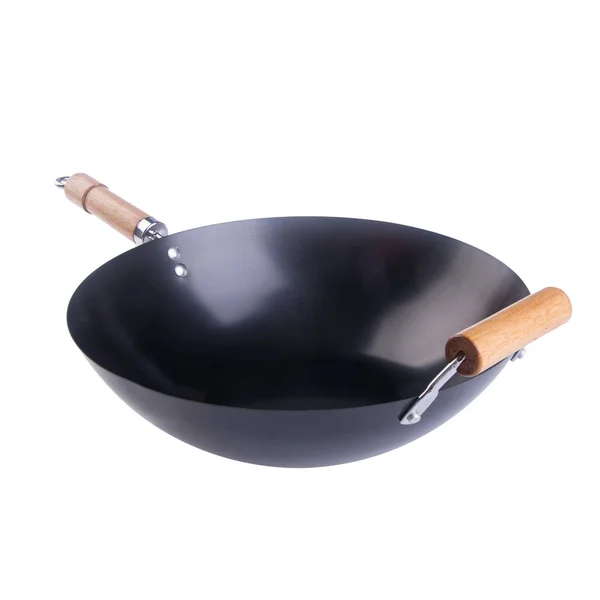 底座上的锅子或金属煎锅. — 图库照片