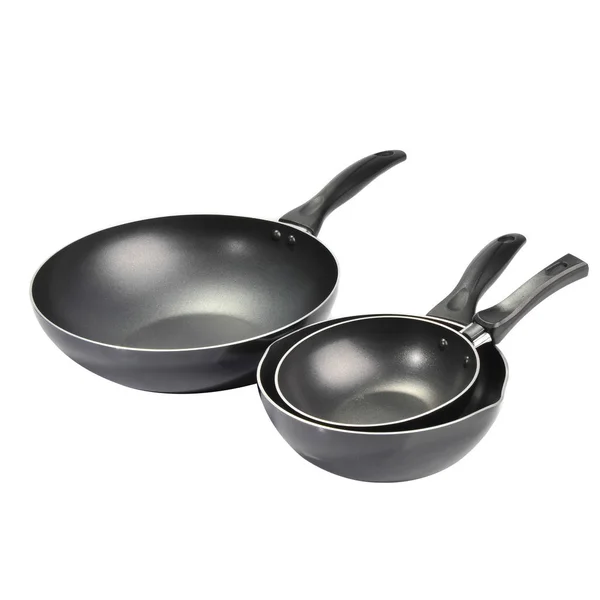 Pan or metal frying pan on a background new. — 스톡 사진