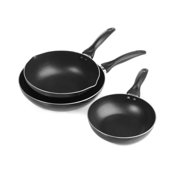 Pan or metal frying pan on a background new. — Stock Photo, Image