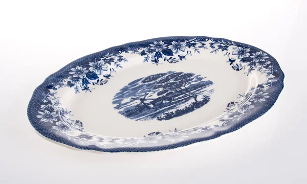 Plate or hand painted plate on a background new. — Stock Photo, Image