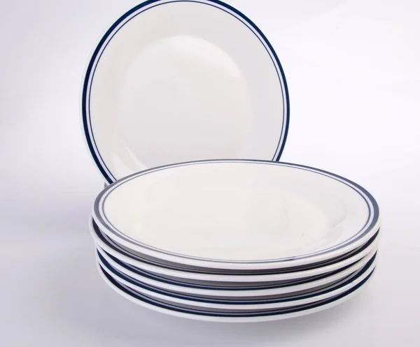 Plate or empty plate on a background new. — 스톡 사진
