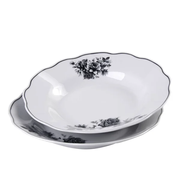 Plate or hand painted plate on a background new. — 스톡 사진