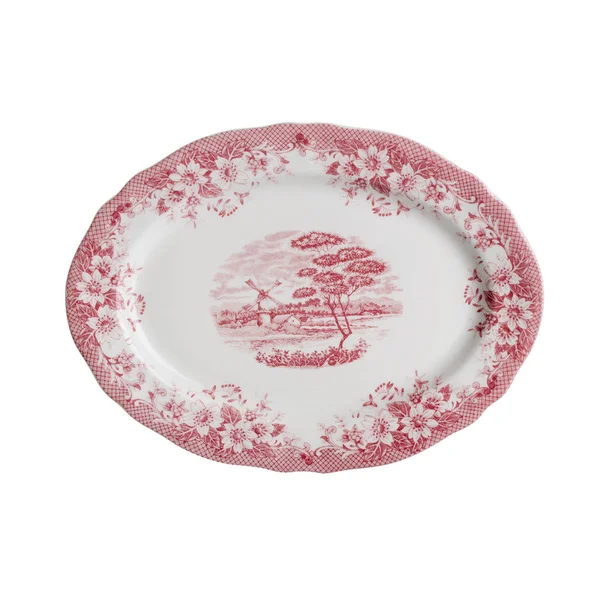 Plate or hand painted plate on a background new. — Stock Photo, Image