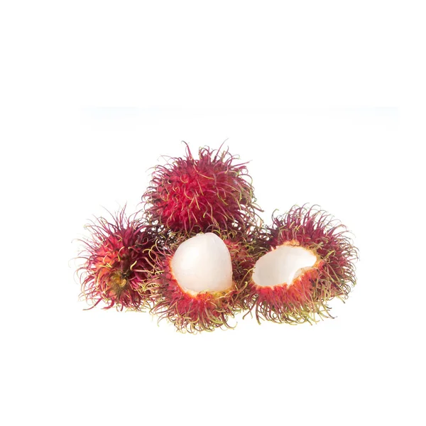 Rambutan or fruit on summer on white background. — Stock Photo, Image