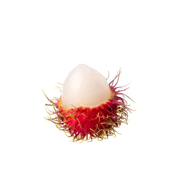 Rambutan nebo ovoce v létě na bílém pozadí. — Stock fotografie