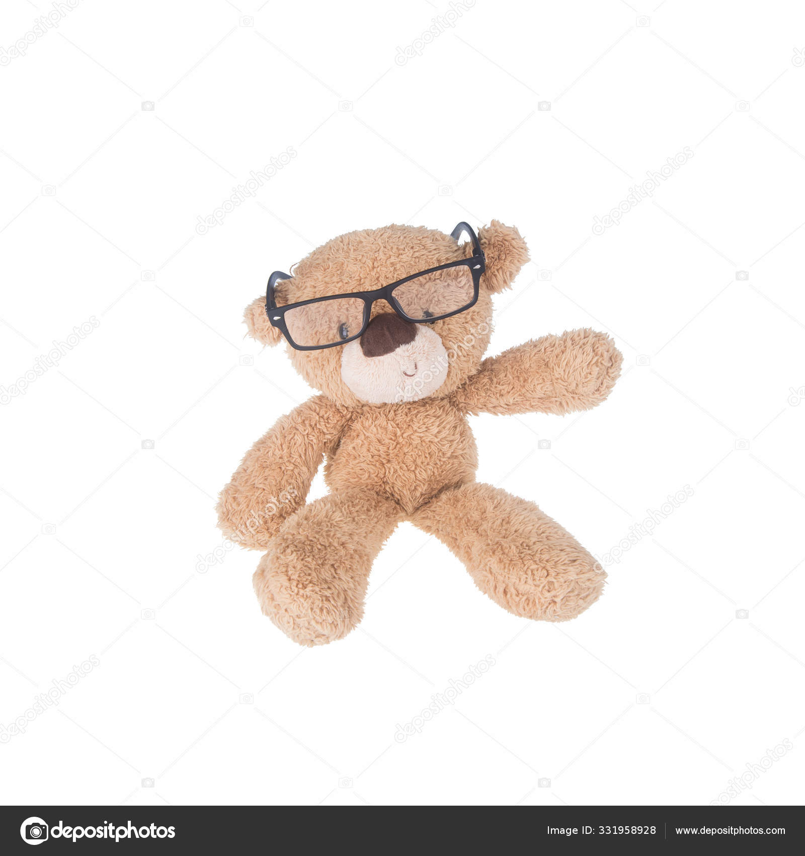 teddy bear wearing glasses