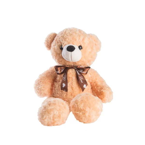 Toy or Teddy bear with bow on the background new. — Stock Photo, Image