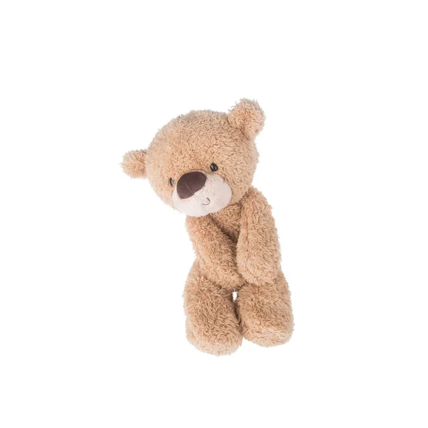 Toy vagy barna Teddy maci koncepció a háttérben új. — Stock Fotó