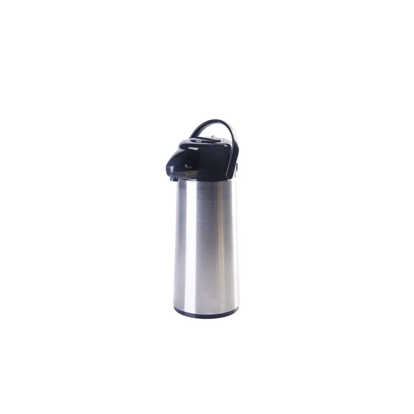 Thermo or Thermo flask from stainless steel on background new. — Stock Photo, Image