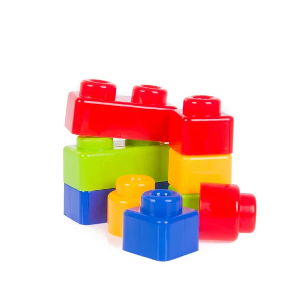 Toy or Plastic building blocks on background new. — Stock Photo, Image