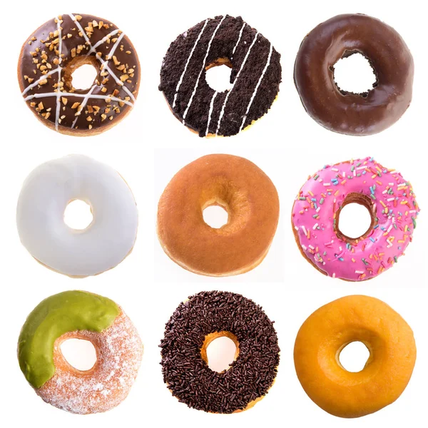 Donut o donut aislado sobre fondo blanco nuevo . —  Fotos de Stock