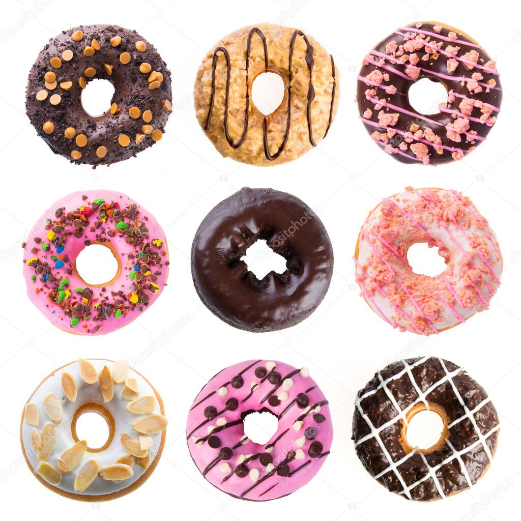 donut or donut isolated on white background new.