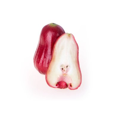 yeni arkaplanda gül elması ya da gül elması meyvesi.