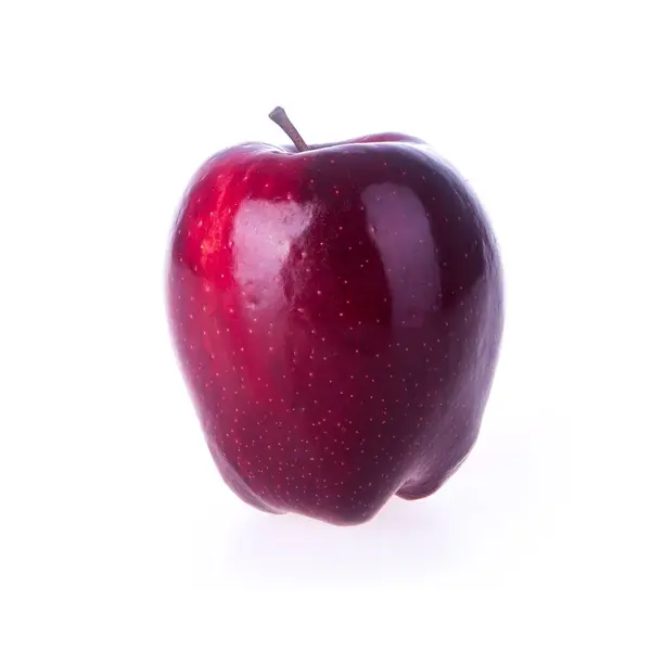 Pomme ou pomme rouge avec concept sur un fond nouveau . — Photo