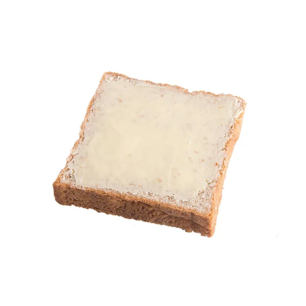 Bröd Eller Bröd Skiva Med Smör Bakgrund — Stockfoto