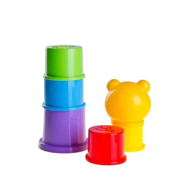 Toy Childs Toy Stacking Cups Background New — Stock Photo, Image