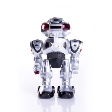 Yeni arka planda konsepti olan oyuncak ya da robot oyuncakları
