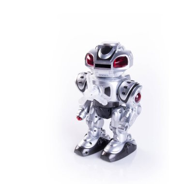 Yeni arka planda konsepti olan oyuncak ya da robot oyuncakları