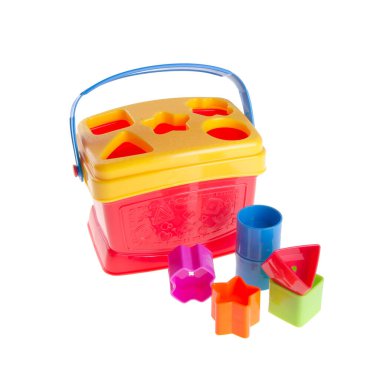 Oyuncak ya da bebek oyuncağı plastik şekil ayırıcı