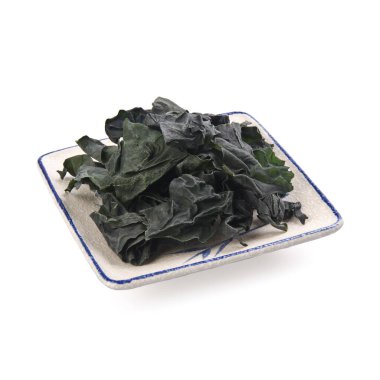 Yeni arka planda deniz yosunu ya da yenilebilir kuru deniz yosunu