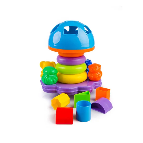 Toy Baby Toy Plastic Shape Sorter Background New — Stock Photo, Image