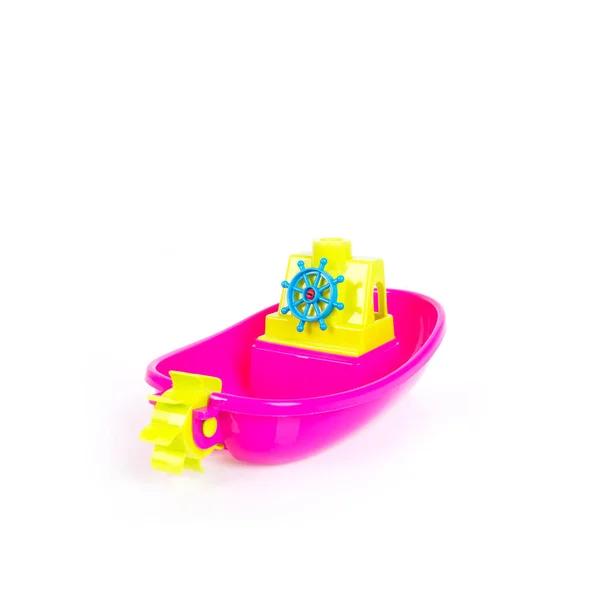 Toy Baby Plastic Boat Toys Background New — Stock Photo, Image