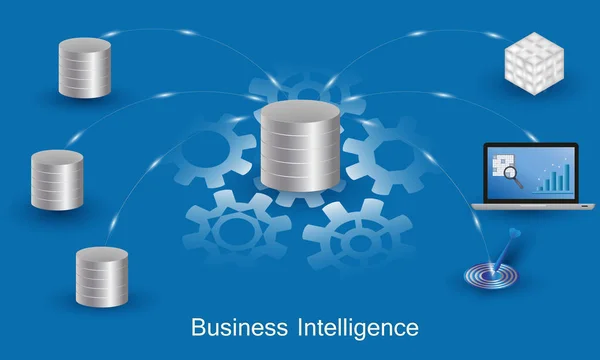 Concept de business intelligence — Image vectorielle
