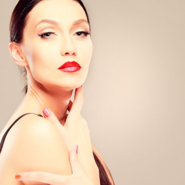 seksi genç kadının portresi