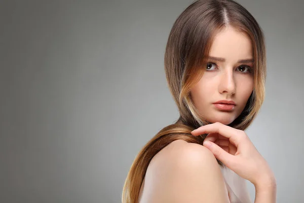 Closeup Portret Van Sexy Jonge Vrouw Met Mooie Groene Ogen — Stockfoto