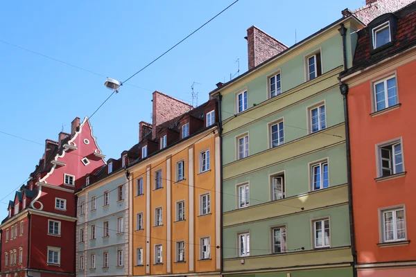 Arquitectura de Wroclaw, Polonia, Europa. Centro de la ciudad, colorido, histórico Mercado de viviendas cuadradas. Baja Silesia, Europa . — Foto de Stock