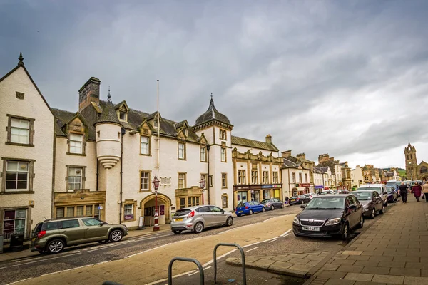 Architettura storica nelle strade di Peebles, Scozia , — Foto Stock