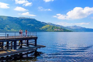 Loch Lomond rowardennan, İskoçya, İngiltere'de yaz