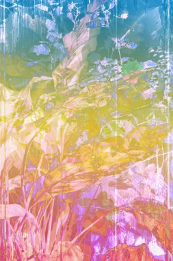 Yaprakları ve çiçekleri güzel, sanatsal arka plan