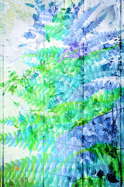 Artística, fundo floral em azul — Fotografia de Stock